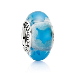 Pandora Blue Star Murano Glass
